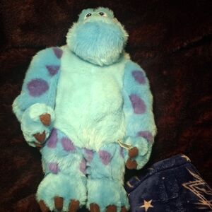 Disney Turquoise and Purple Plush MonsterSully From Monsters INC